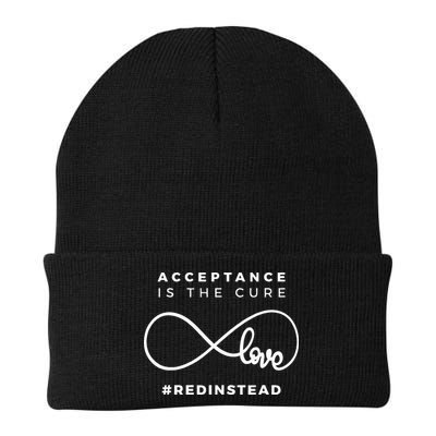 Red Instead Acceptance Of Autism Beanie