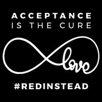 Red Instead Acceptance Of Autism Drawstring Bag