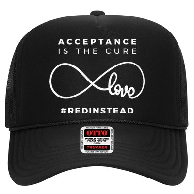 Red Instead Acceptance Of Autism Trucker Hat