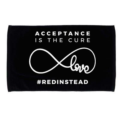 Red Instead Acceptance Of Autism Microfiber Hand Towel
