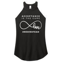 Red Instead Acceptance Of Autism Women's Perfect Tri Rocker Tank