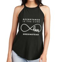 Red Instead Acceptance Of Autism Women's Perfect Tri Rocker Tank