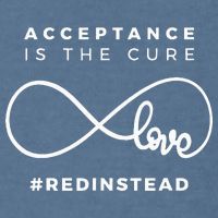 Red Instead Acceptance Of Autism Garment-Dyed Sweatshirt