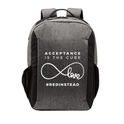 Red Instead Acceptance Of Autism Vector Backpack