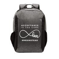 Red Instead Acceptance Of Autism Vector Backpack