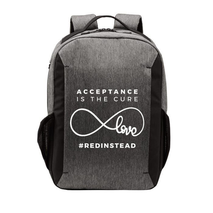 Red Instead Acceptance Of Autism Vector Backpack