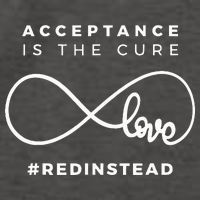 Red Instead Acceptance Of Autism Vector Backpack