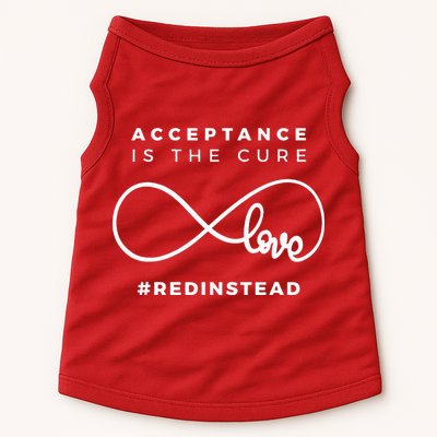 Red Instead Acceptance Of Autism Doggie Tank