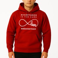 Red Instead Acceptance Of Autism Hoodie