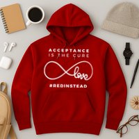 Red Instead Acceptance Of Autism Hoodie