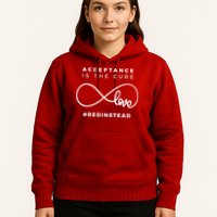 Red Instead Acceptance Of Autism Hoodie