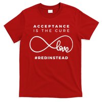 Red Instead Acceptance Of Autism T-Shirt