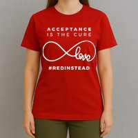 Red Instead Acceptance Of Autism T-Shirt