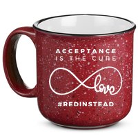 Red Instead Acceptance Of Autism 15oz Campfire Ceramic Mug