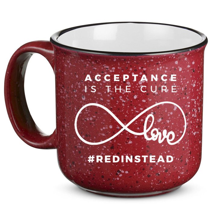 Red Instead Acceptance Of Autism 15oz Campfire Ceramic Mug