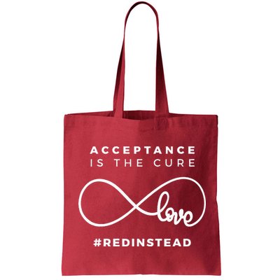 Red Instead Acceptance Of Autism Bag