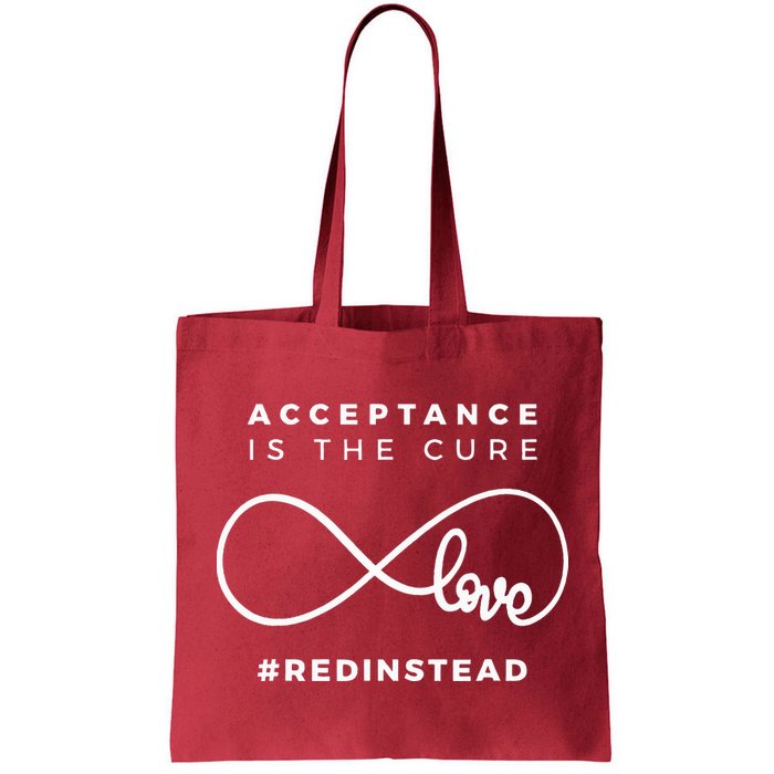 Red Instead Acceptance Of Autism Bag