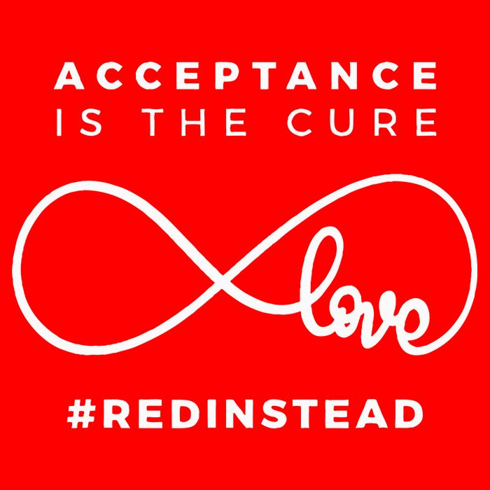 Red Instead Acceptance Of Autism Bag