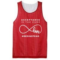Red Instead Acceptance Of Autism Mesh Reversible Basketball Jersey Tank