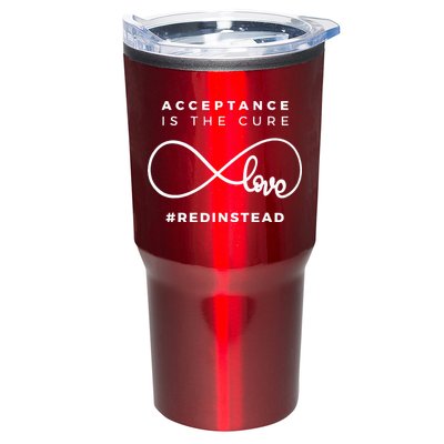 Red Instead Acceptance Of Autism Tumbler