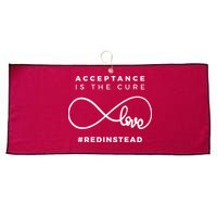 Red Instead Acceptance Of Autism Large Microfiber Waffle Golf Towel