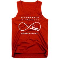 Red Instead Acceptance Of Autism Tank Top
