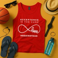 Red Instead Acceptance Of Autism Tank Top