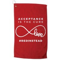 Red Instead Acceptance Of Autism Golf Towel