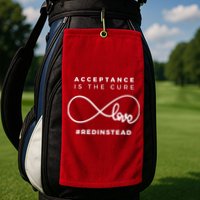 Red Instead Acceptance Of Autism Golf Towel