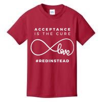 Red Instead Acceptance Of Autism Kids T-Shirt