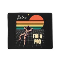 Relax Im A Pro Featuring Astronaut In Retro Space Mousepad