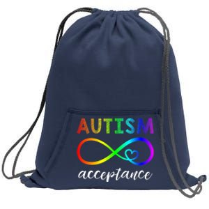 Red Instead Autism Cute Autism Acceptance Sweatshirt Cinch Pack Bag