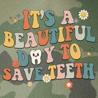 Retro Its A Beautiful Day To Save Th Dental Dentist Legacy Tie Dye Trucker Hat