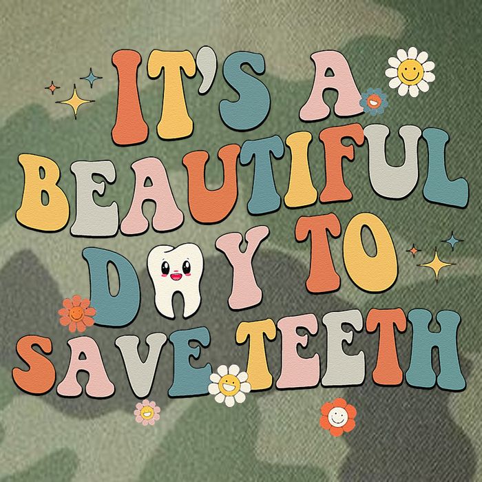 Retro Its A Beautiful Day To Save Th Dental Dentist Legacy Tie Dye Trucker Hat