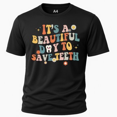 Retro Its A Beautiful Day To Save Th Dental Dentist Performance Shirt