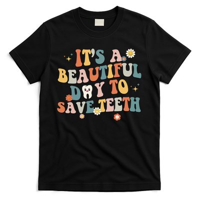 Retro Its A Beautiful Day To Save Th Dental Dentist T-Shirt