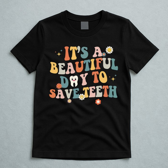 Retro Its A Beautiful Day To Save Th Dental Dentist T-Shirt