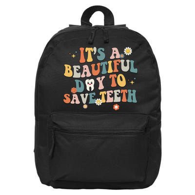 Retro Its A Beautiful Day To Save Th Dental Dentist 16 in Basic Backpack
