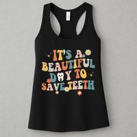 Retro Its A Beautiful Day To Save Th Dental Dentist Womens Tank Top