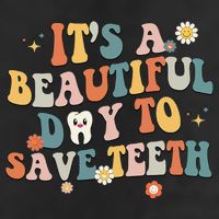 Retro Its A Beautiful Day To Save Th Dental Dentist Golf Towel