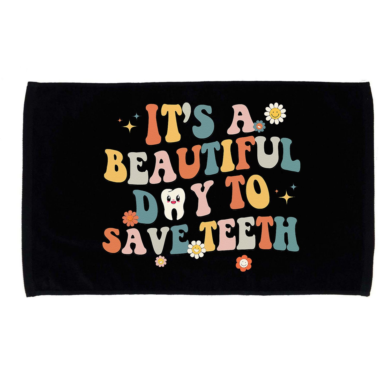 Retro Its A Beautiful Day To Save Th Dental Dentist Microfiber Hand Towel