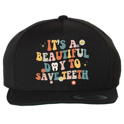 Retro Its A Beautiful Day To Save Th Dental Dentist Wool Snapback Cap