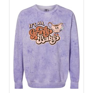 Retro Its All Gravy Thanksgiving Dinner Gravy Boat Great Gift Colorblast Crewneck Sweatshirt