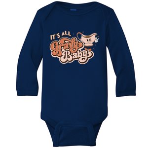 Retro Its All Gravy Thanksgiving Dinner Gravy Boat Great Gift Baby Long Sleeve Bodysuit