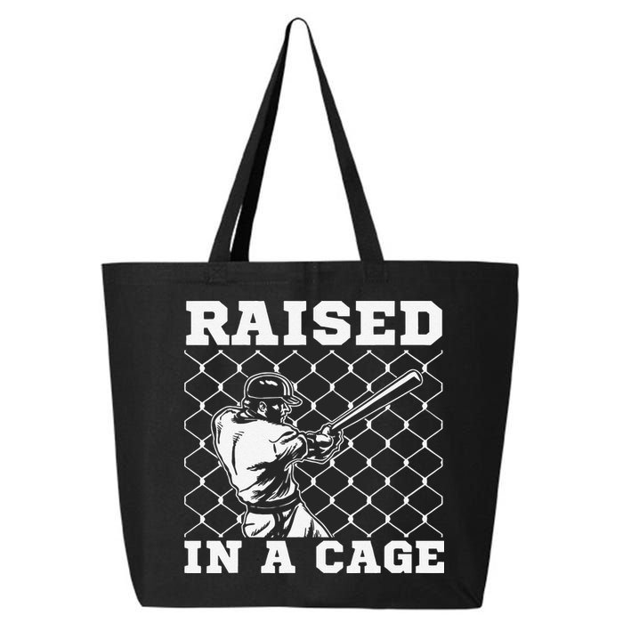 Raised In A Cage Baseball Training Batter Catcher Pitch 25L Jumbo Tote