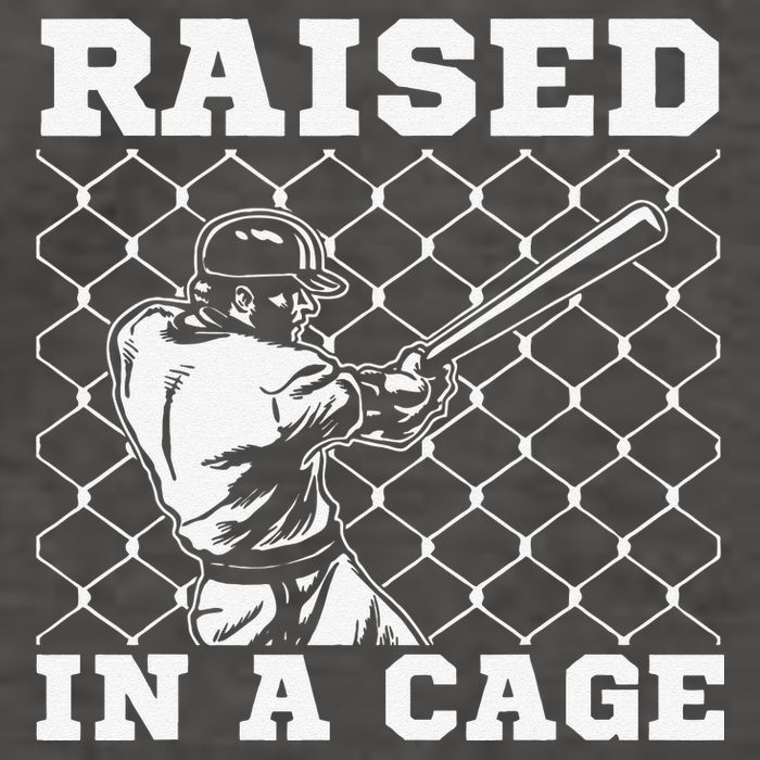 Raised In A Cage Baseball Training Batter Catcher Pitch Vector Backpack