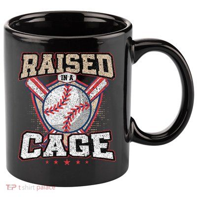Raised In A Cage 11oz C Handle Ceramic Mug