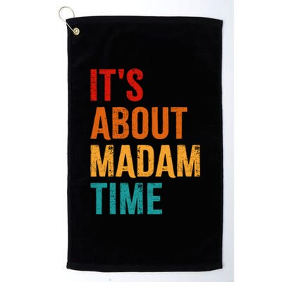 Retro ItS About Madam Time Platinum Collection Golf Towel