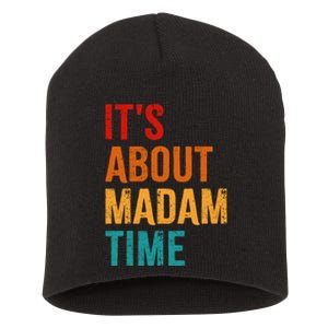 Retro ItS About Madam Time Short Acrylic Beanie