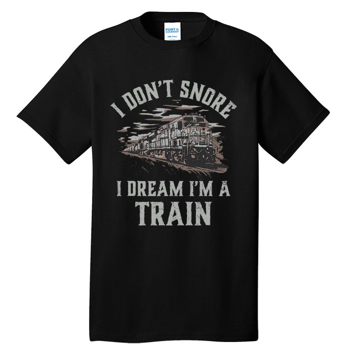 Railroad IM A Train Locomotive Engineer Steam Train Model Tall T-Shirt